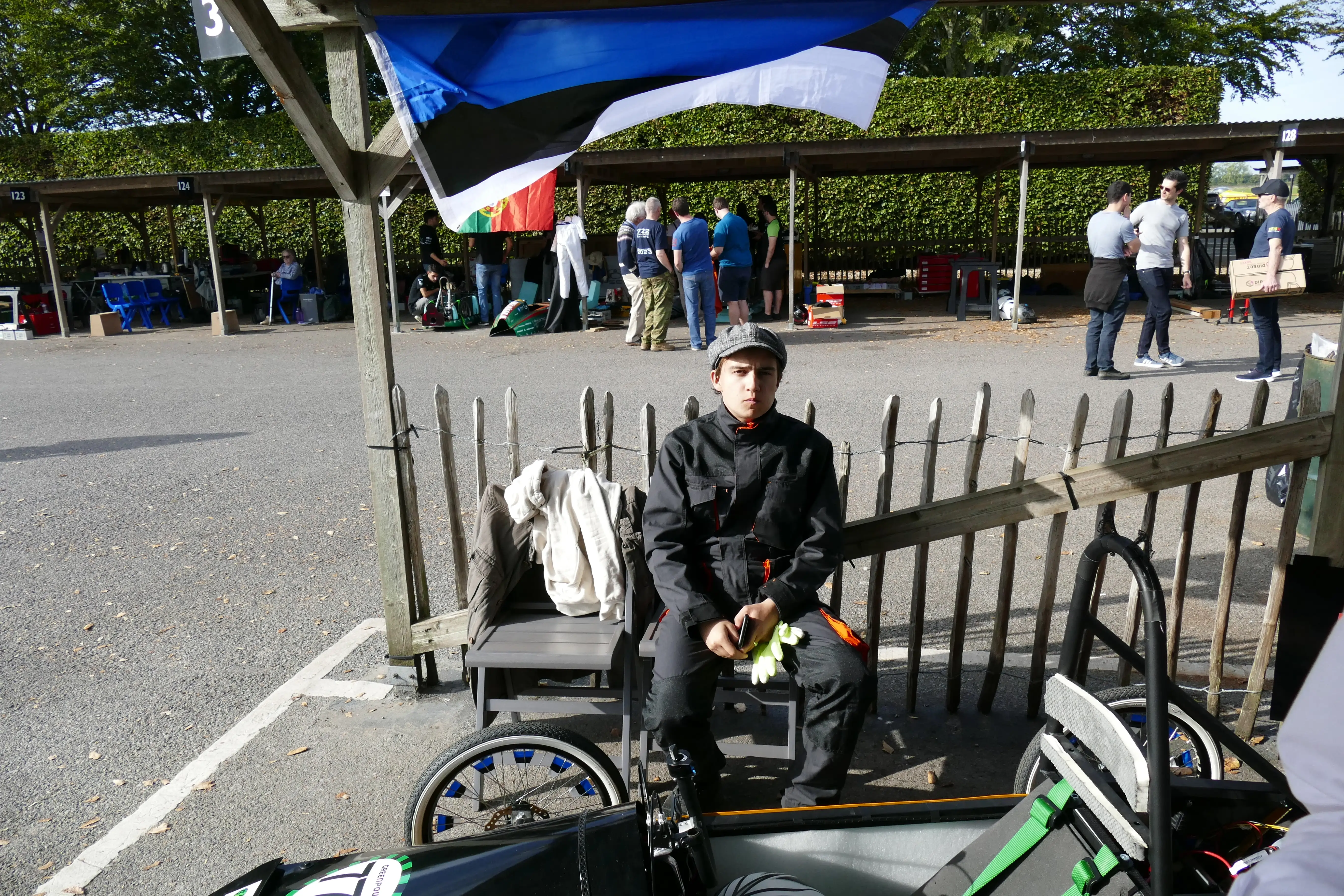 Driver readying up for race